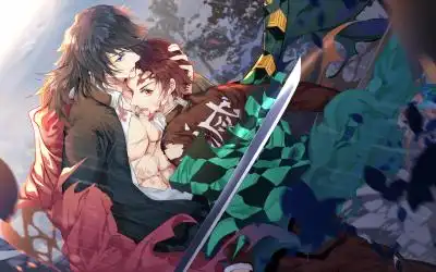 76852754 member: reku@绘仕事募集中 #鬼灭之# 富冈义勇 灶门炭治郎