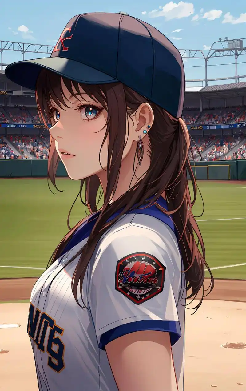 动漫壁纸# 棒球服女孩～下篇