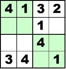 四宫格儿童数独练习题