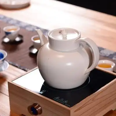 宋韵功夫陶瓷茶具功夫茶手工苏打茶壶白泥煮水壶茶壶