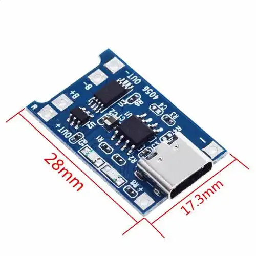 tp4056 1a锂电池充电板模块 type-c usb接口充电保护二合一 5个1个