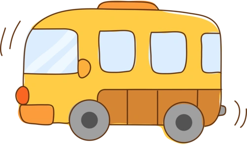 可爱,ai车辆公交车车黄色交通工具