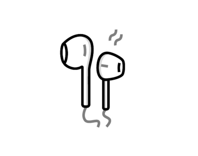 儿童简笔画耳机