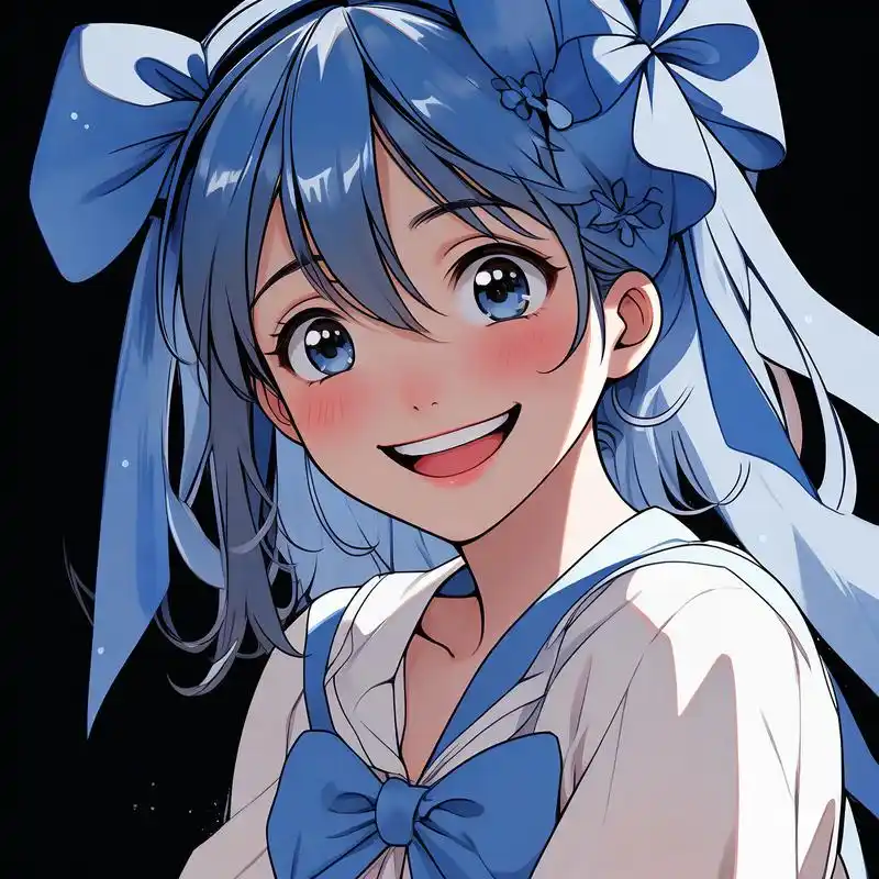97二次元少女蓝色系头像96 探索蓝色调的魅力,为你带来一组精致的