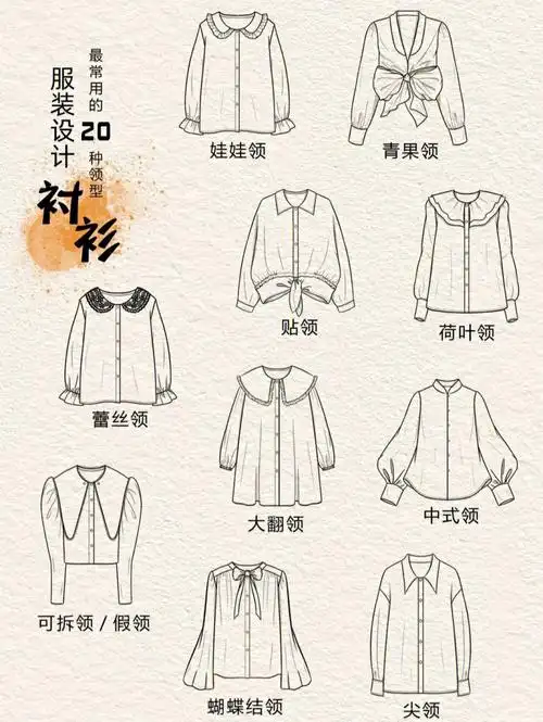 衬衫款式图分享