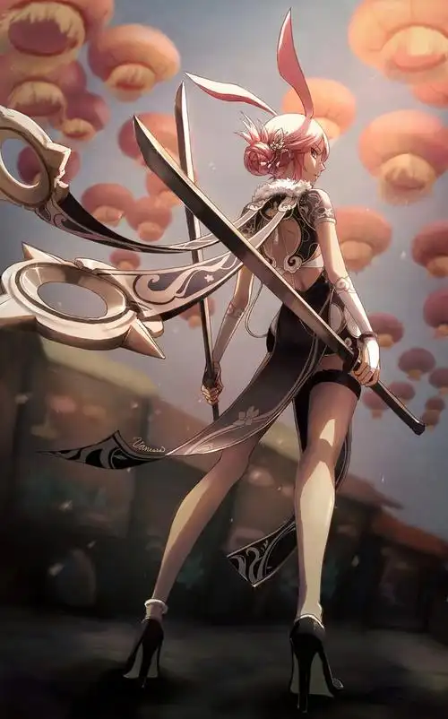 八重霞霸气带刀逛花市