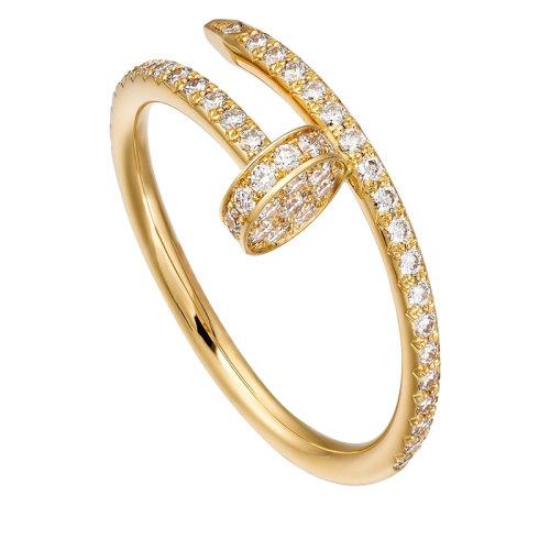 卡地亚 经典juste un clou系列 18k金黄金钻石钉子戒指b4231500