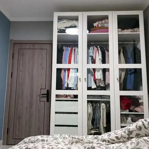 宜家玻璃门衣柜也很好看!