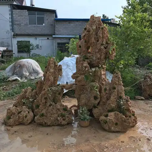 大型水池假山 别墅假山 吸水石 上水石 天然原石 庭院 花园 鱼池