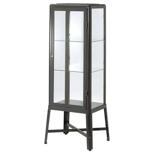 南京宜家 法布利克玻璃门柜精品展示柜陈列柜展柜 深灰/红褐/米黄