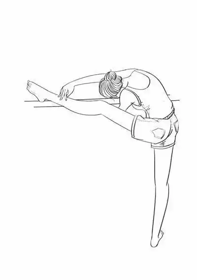 把杆舞蹈简笔画