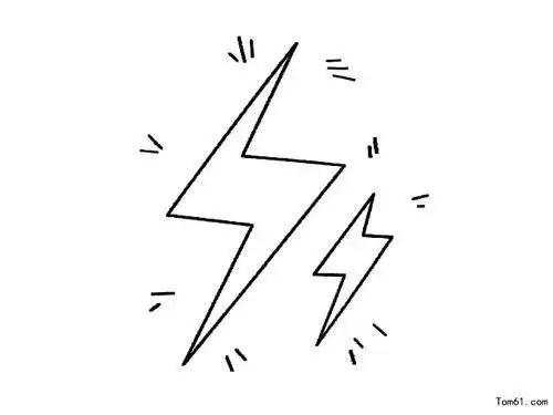 闪电简笔画法