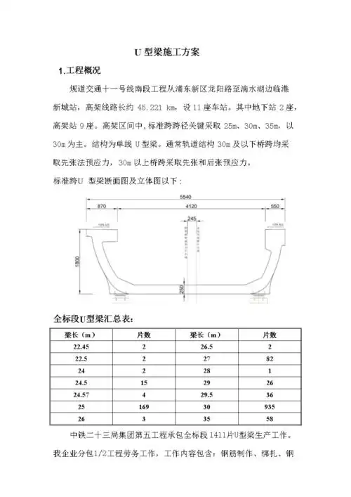 u型梁新项目施工专题方案.doc 43页