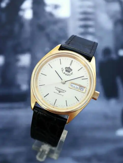 瑞士浪琴约旦国王签名款皇冠标志机械表手表