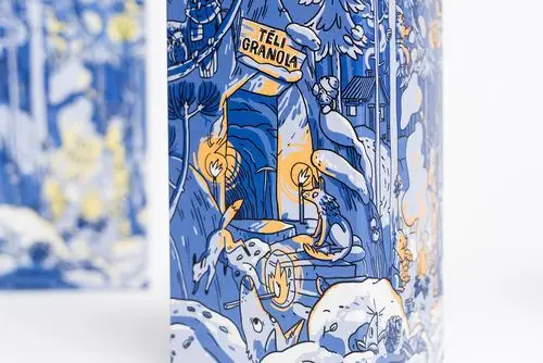 hersterslife手绘插画风格牛奶包装设计