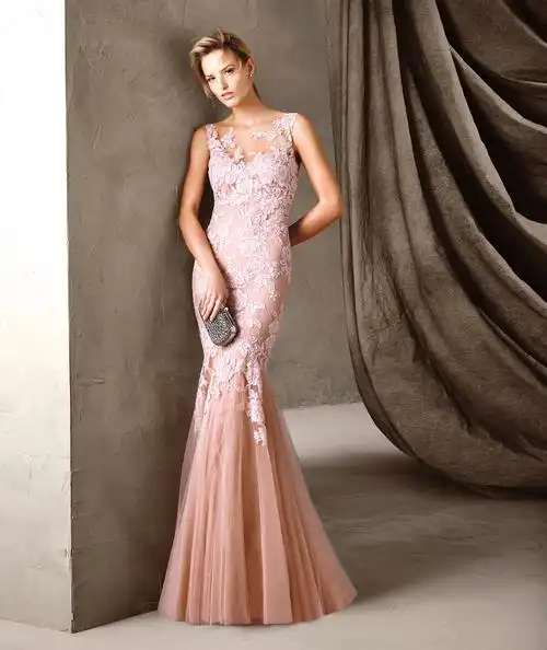 曼莎国际新款鱼尾包臀包肩长款礼服新娘结婚礼服生日宴会晚礼服