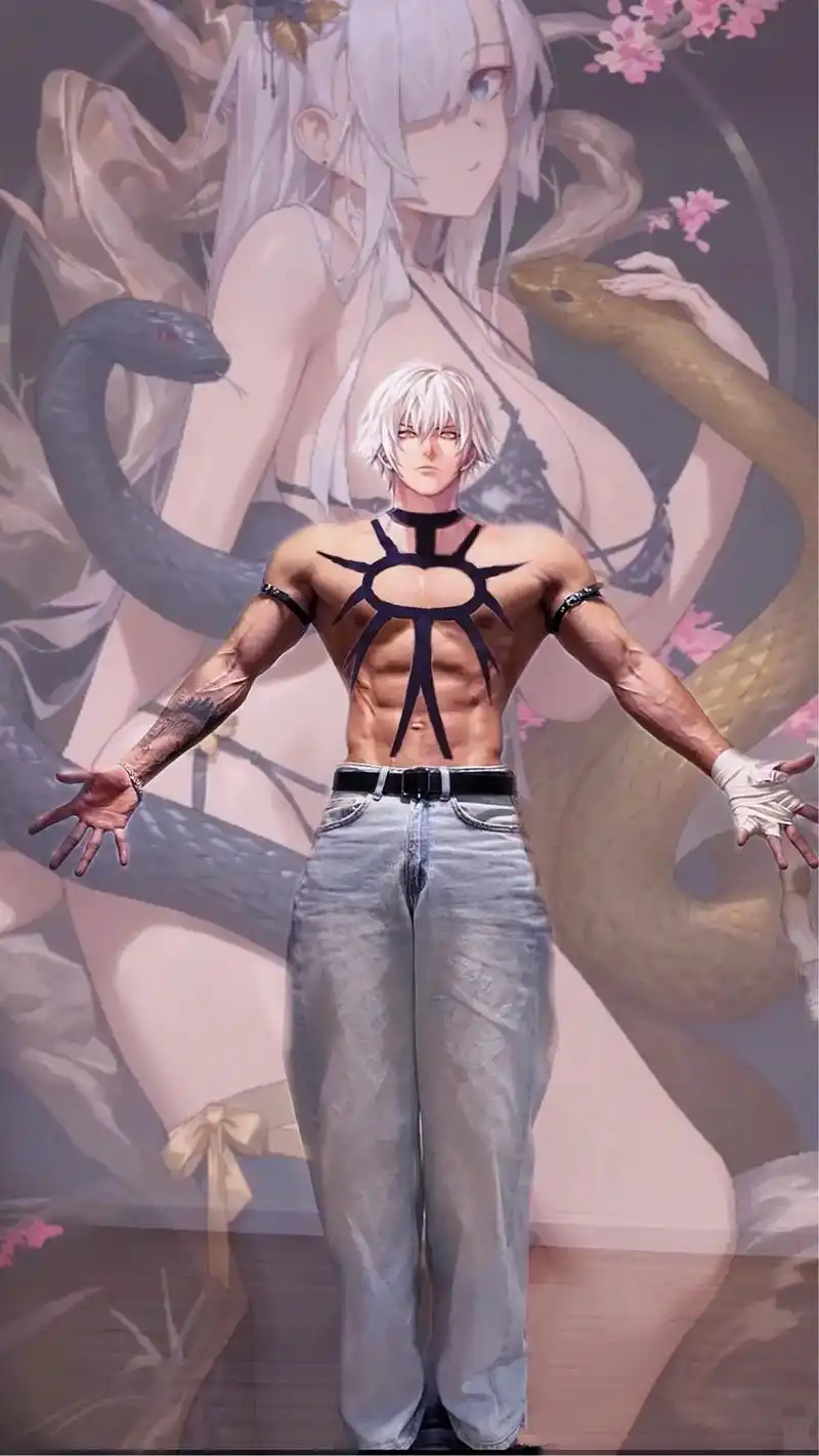 拳皇大蛇boss身材还原终极版.#拳皇 #cos #宽肩窄腰 - 抖音