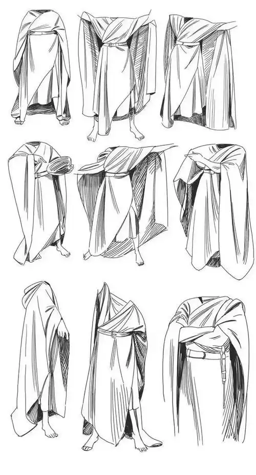 绘画参考 斗篷披风绘制参考