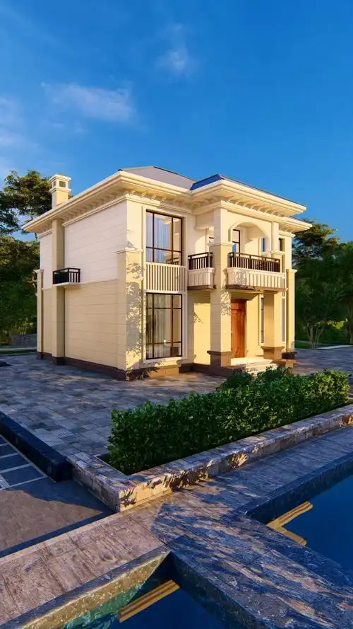 开间10米8,进深10米5,占地仅109平的网红欧式二层小别墅