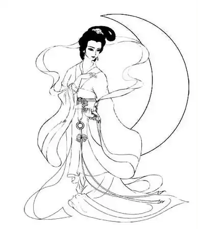 嫦娥简笔画