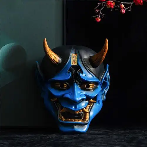 般若面具日式和风cosplay般若面具防摔树脂恐怖浮世绘挂件纹身店摆件