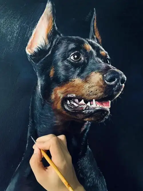 第一次尝试丙烯画狗狗