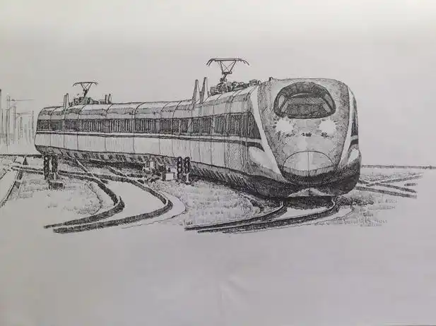 王忠良钢笔画火车,惟妙惟肖独树一帜自成体系