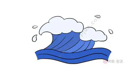 河里的水的波纹简笔画