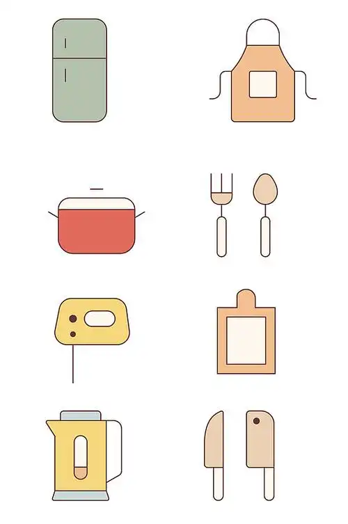 厨房用具卡通元素