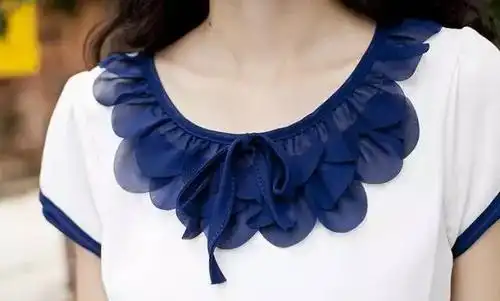 两种荷叶边领的结构制图参考