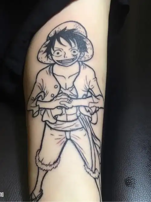 草帽路飞_纹身图案手稿图片_米饭的纹身作品集