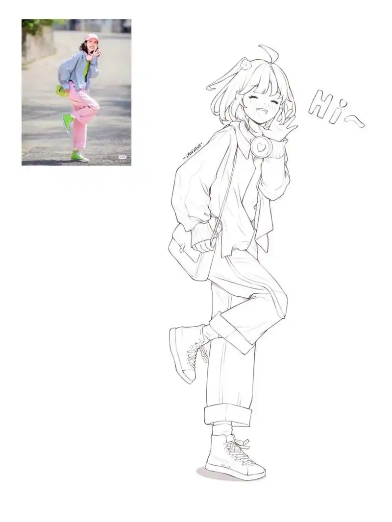 漫画人物速写练习|34 衣服褶皱好难画不好 哦漏 参考图片来源