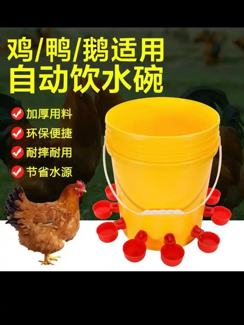 鸡鸭家禽自动饮水器水满自停小鸡饮水碗自动.