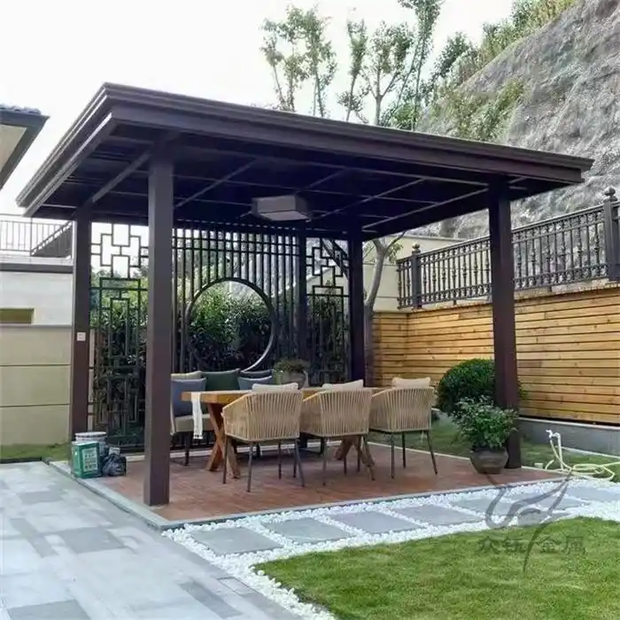 自建房不锈钢艺术性廊架设计 小区景观亭 钢结构凉亭款式看这里