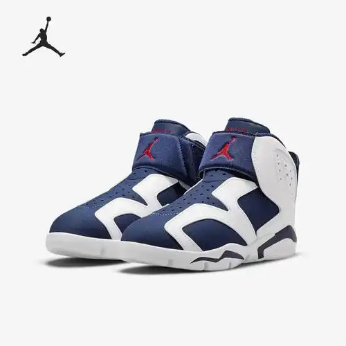 耐克nike乔丹aj6儿童男童女童中帮魔术贴缓童鞋