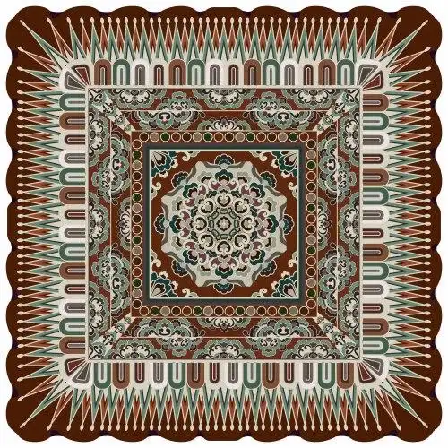 敦煌莫高窟壁画41窟盛唐叶形瓣莲花纹藻井