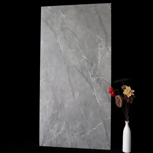 灰色石纹别墅客厅庭院大板瓷砖60x120商铺餐厅防滑地砖超市仿古砖