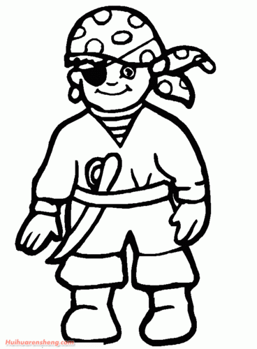 海盗贼的人物简笔画