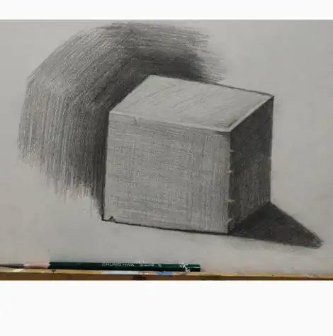 正方形素描怎么画立体正方形素描怎么画