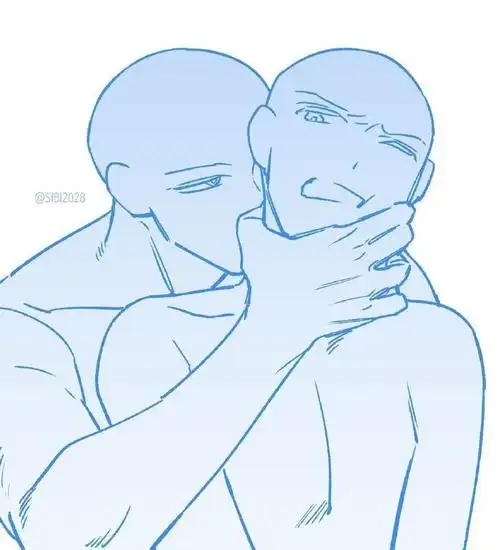 绘画参考#双人动态模版,看看你的cp能代嘛