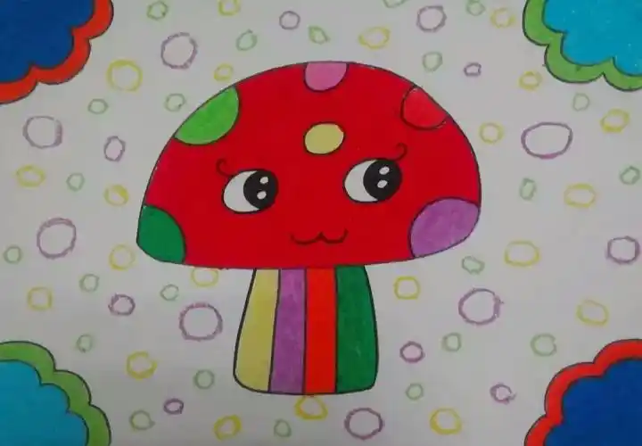 红苹果幼儿园【大一班】美术课/蘑菇