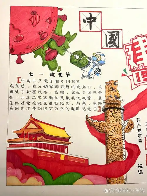 建党100周年手抄报