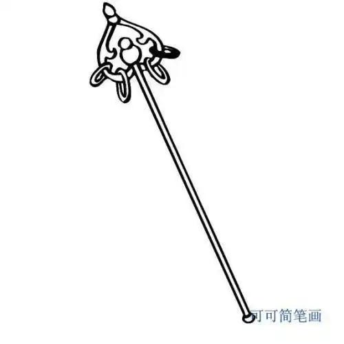 恶魔法杖简笔画