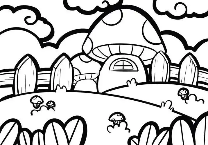 理简单的情景画简笔画素材