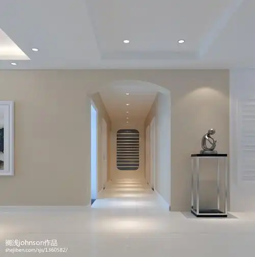 时尚现代家庭过道吊顶装修设计效果图