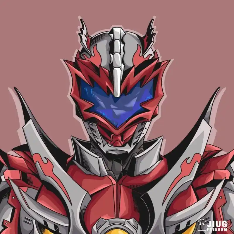 画画# #插画# #procreate# #头像分享# #铠甲勇士# #炎龙侠