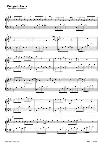 凉凉钢琴谱简谱