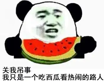 关我吊事我只是一个吃西瓜看热闹的路人(熊猫头表情包)_吊事_熊猫_看