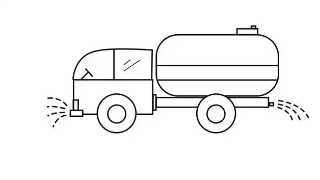 洒水车简笔画步骤