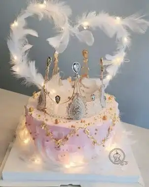 动物奶淡奶油网红皇冠蛋糕烟台蛋糕速递同城配送福山牟平莱山芝罘